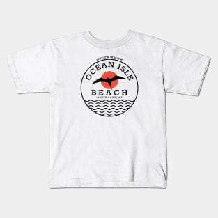 Ocean Isle Beach, NC Summertime Vacationing Seagull Sunrise Kids T-Shirt